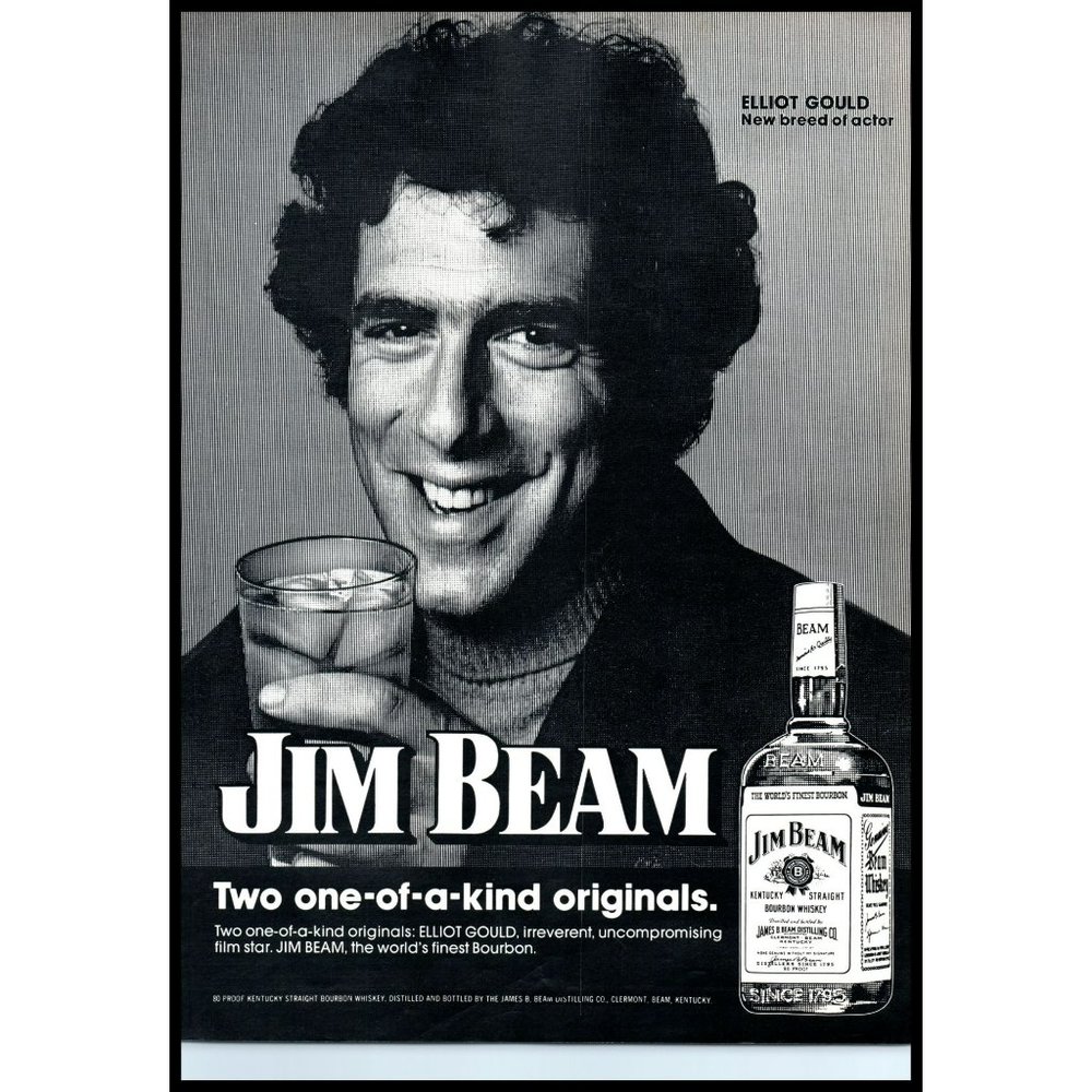 1974 Jim Beam Bourbon Vintage Print Ad Anthony Gould Actor Wall Art Originals